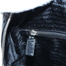 PRADA Hand Bag Embossed Leather Black Silver Auth yk20763SAM-26