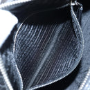PRADA Hand Bag Embossed Leather Black Silver Auth yk20763SAM-27
