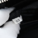 PRADA Hand Bag Embossed Leather Black Silver Auth yk20763SAM-10