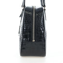 PRADA Hand Bag Embossed Leather Black Silver Auth yk20763SAM-3