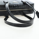 PRADA Hand Bag Embossed Leather Black Silver Auth yk20763SAM-7