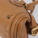 Chloe Mini Paddington Hand Bag Leather Brown Silver gold Auth yk20764V-9