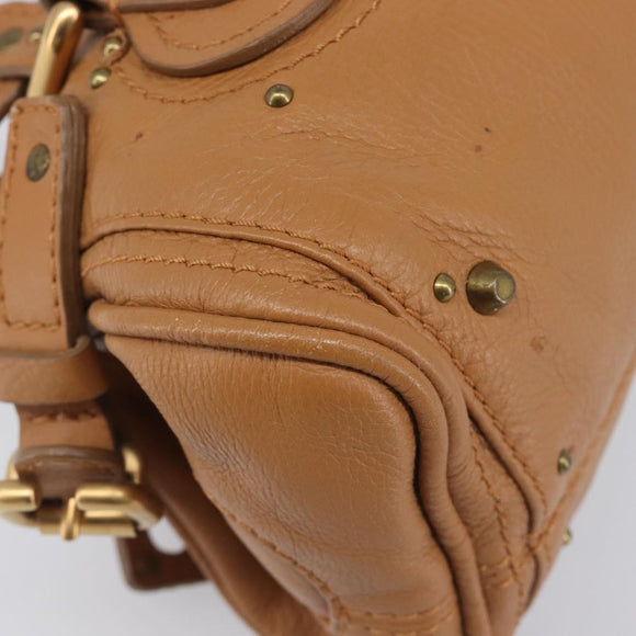 Chloe Mini Paddington Hand Bag Leather Brown Silver gold Auth yk20764V
