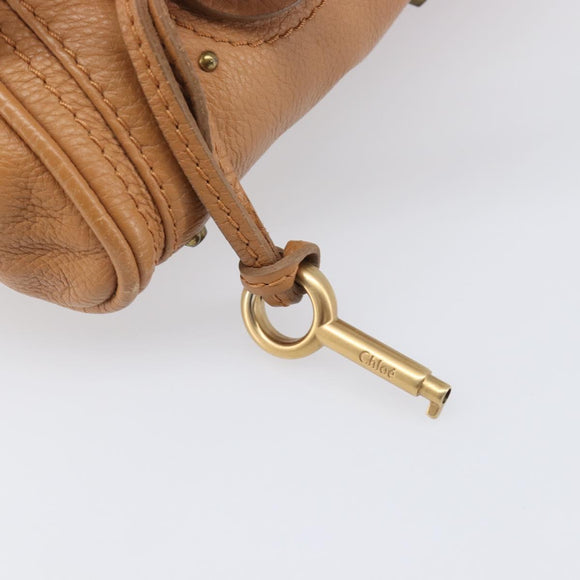 Chloe Mini Paddington Hand Bag Leather Brown Silver gold Auth yk20764V