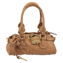 Chloe Mini Paddington Hand Bag Leather Brown Silver gold Auth yk20764V-13