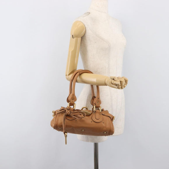 Chloe Mini Paddington Hand Bag Leather Brown Silver gold Auth yk20764V