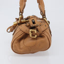 Chloe Mini Paddington Hand Bag Leather Brown Silver gold Auth yk20764V-3