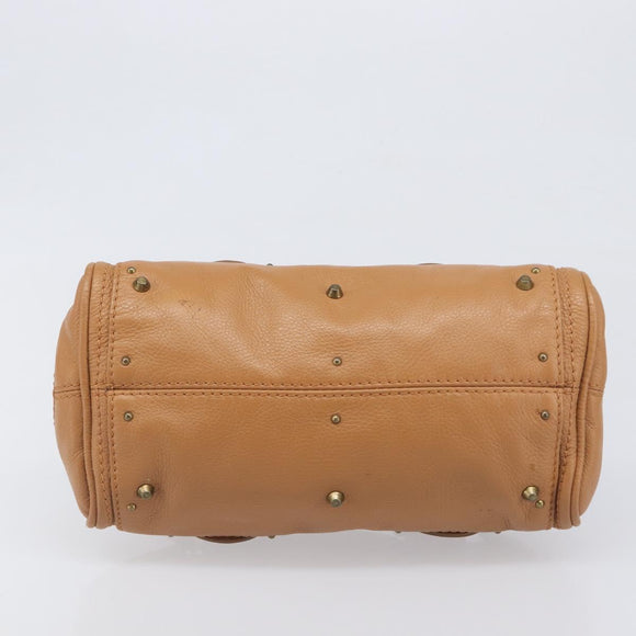 Chloe Mini Paddington Hand Bag Leather Brown Silver gold Auth yk20764V