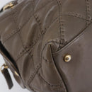 CHANEL Wild Stitch Chain Shoulder Bag Leather Brown Gold CC Auth yk20765V-14