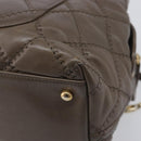CHANEL Wild Stitch Chain Shoulder Bag Leather Brown Gold CC Auth yk20765V-15