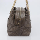 CHANEL Wild Stitch Chain Shoulder Bag Leather Brown Gold CC Auth yk20765V-4