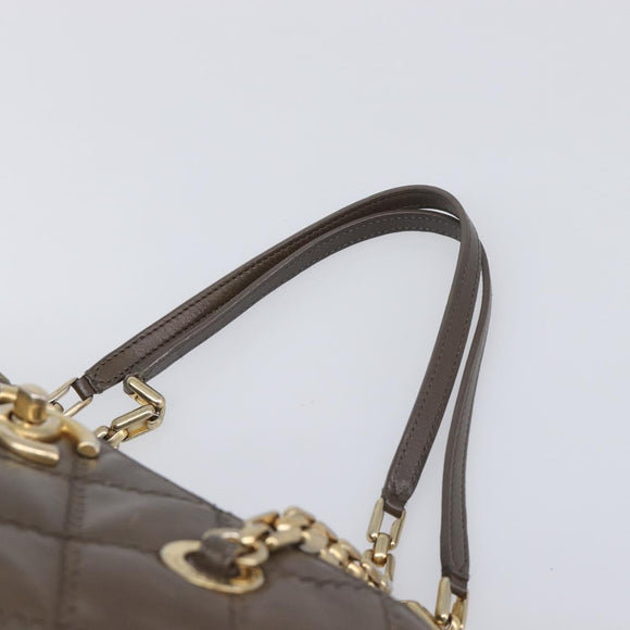 CHANEL Wild Stitch Chain Shoulder Bag Leather Brown Gold CC Auth yk20765V