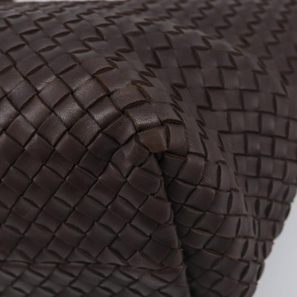 BOTTEGA VENETA INTRECCIATO Cabas PM Hand Bag Leather Brown 141498 Auth yk20767V
