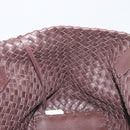 BOTTEGA VENETA INTRECCIATO Cabas PM Hand Bag Leather Brown 141498 Auth yk20767V-17