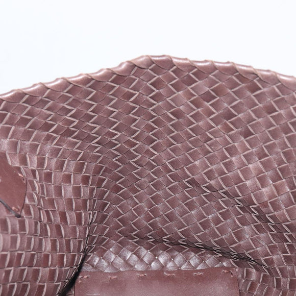 BOTTEGA VENETA INTRECCIATO Cabas PM Hand Bag Leather Brown 141498 Auth yk20767V