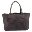 BOTTEGA VENETA INTRECCIATO Cabas PM Hand Bag Leather Brown 141498 Auth yk20767V-2