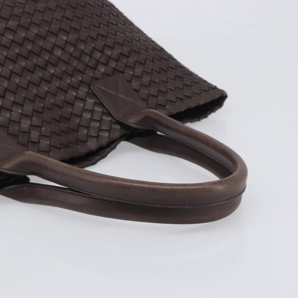 BOTTEGA VENETA INTRECCIATO Cabas PM Hand Bag Leather Brown 141498 Auth yk20767V