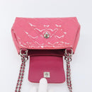 CHANEL Matelasse Chain Shoulder Bag Patent leather Pink Silver CC Auth yk20768V-19