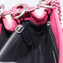 CHANEL Matelasse Chain Shoulder Bag Patent leather Pink Silver CC Auth yk20768V-23