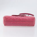 CHANEL Matelasse Chain Shoulder Bag Patent leather Pink Silver CC Auth yk20768V-5