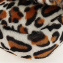 FENDI Leopard Pattern Mamma Baguette Bag Harako Leather 2way Auth yk20769SM-17