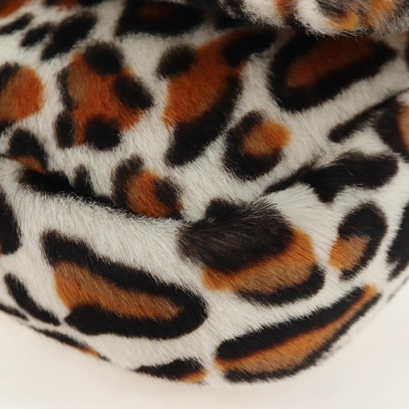FENDI Leopard Pattern Mamma Baguette Bag Harako Leather 2way Auth yk20769SM