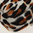 FENDI Leopard Pattern Mamma Baguette Bag Harako Leather 2way Auth yk20769SM-19