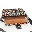 FENDI Leopard Pattern Mamma Baguette Bag Harako Leather 2way Auth yk20769SM-21