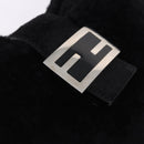 FENDI Mamma Baguette Hand Bag Harako leather Black Silver Auth yk20770A-20