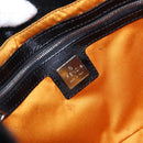 FENDI Mamma Baguette Hand Bag Harako leather Black Silver Auth yk20770A-21