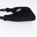 FENDI Mamma Baguette Hand Bag Harako leather Black Silver Auth yk20770A-4