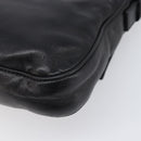 FENDI Mamma Baguette Shoulder Bag Leather Black Silver Auth yk20771SAM-16
