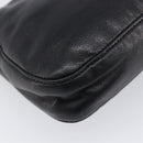 FENDI Mamma Baguette Shoulder Bag Leather Black Silver Auth yk20771SAM-17