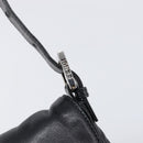 FENDI Mamma Baguette Shoulder Bag Leather Black Silver Auth yk20771SAM-18