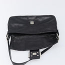 FENDI Mamma Baguette Shoulder Bag Leather Black Silver Auth yk20771SAM-20