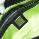 FENDI Mamma Baguette Shoulder Bag Leather Black Silver Auth yk20771SAM-21