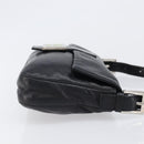 FENDI Mamma Baguette Shoulder Bag Leather Black Silver Auth yk20771SAM-3