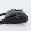 FENDI Mamma Baguette Shoulder Bag Leather Black Silver Auth yk20771SAM-4