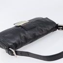 FENDI Mamma Baguette Shoulder Bag Leather Black Silver Auth yk20771SAM-6