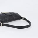 FENDI Mamma Baguette Shoulder Bag Leather Black Silver Auth yk20771SAM-7