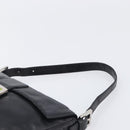 FENDI Mamma Baguette Shoulder Bag Leather Black Silver Auth yk20771SAM-8