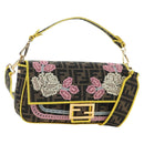 FENDI Zucca Canvas Mamma Baguette Embroidered Multicolor 8BR600 Auth yk20772SAM-1