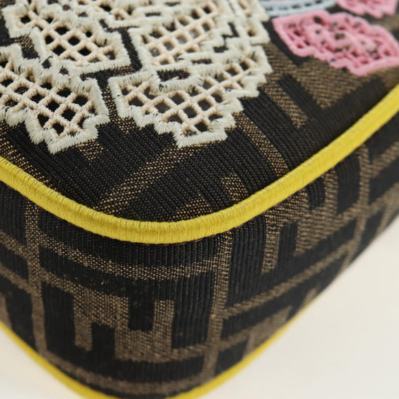 FENDI Zucca Canvas Mamma Baguette Embroidered Multicolor 8BR600 Auth yk20772SAM