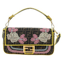 FENDI Zucca Canvas Mamma Baguette Embroidered Multicolor 8BR600 Auth yk20772SAM-13