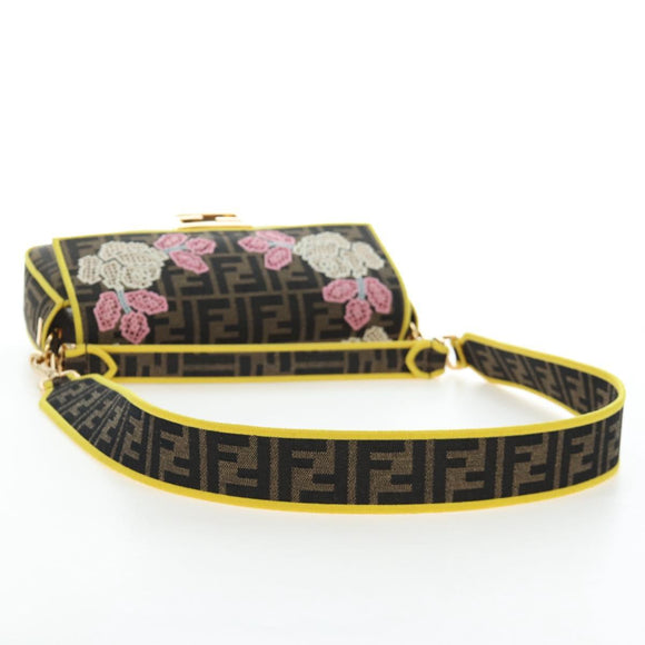 FENDI Zucca Canvas Mamma Baguette Embroidered Multicolor 8BR600 Auth yk20772SAM