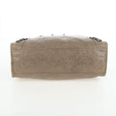 BALENCIAGA The City Hand Bag Leather Beige 115748 Auth yk20774M-5
