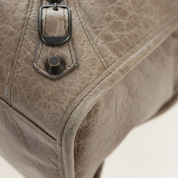 BALENCIAGA The City Hand Bag Leather Beige 115748 Auth yk20774M