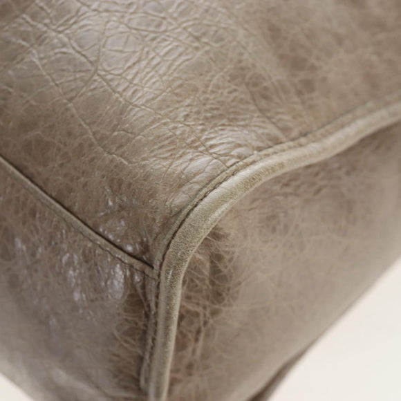 BALENCIAGA The City Hand Bag Leather Beige 115748 Auth yk20774M