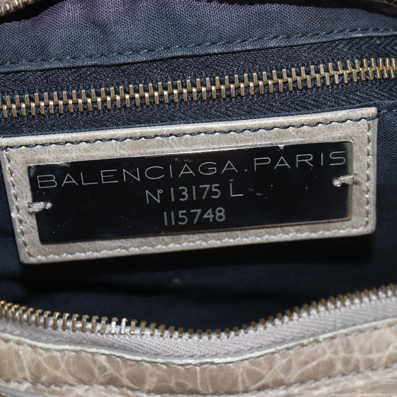 BALENCIAGA The City Hand Bag Leather Beige 115748 Auth yk20774M