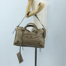 BALENCIAGA The City Hand Bag Leather Beige 115748 Auth yk20774M-31